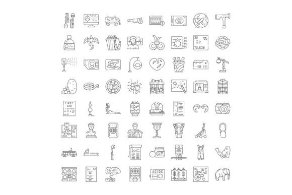 Collection of Thin Line Universal Vector