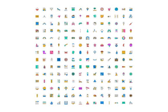Colorful Collection of Diverse Icons Rep