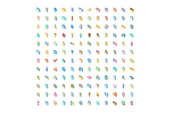 Diverse Isometric Icons: A Modern Visual Language for Digital Design