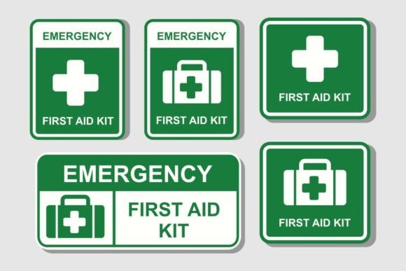 First Aid Kit Emergency Signs and Symbol