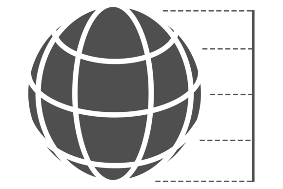 Global World Statistics Template. Black