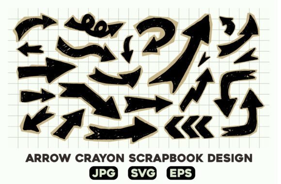 Hand Drawn Sketch Arrow Scrapbook
