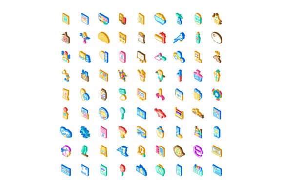 Isometric Technology and Business Icons: Visual Clarity for Digital Strategy and Communication