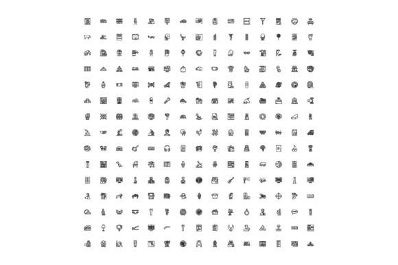 Outline Icons Collection Forming a Diver: A Versatile Toolkit for Visual Clarity and Design Efficiency
